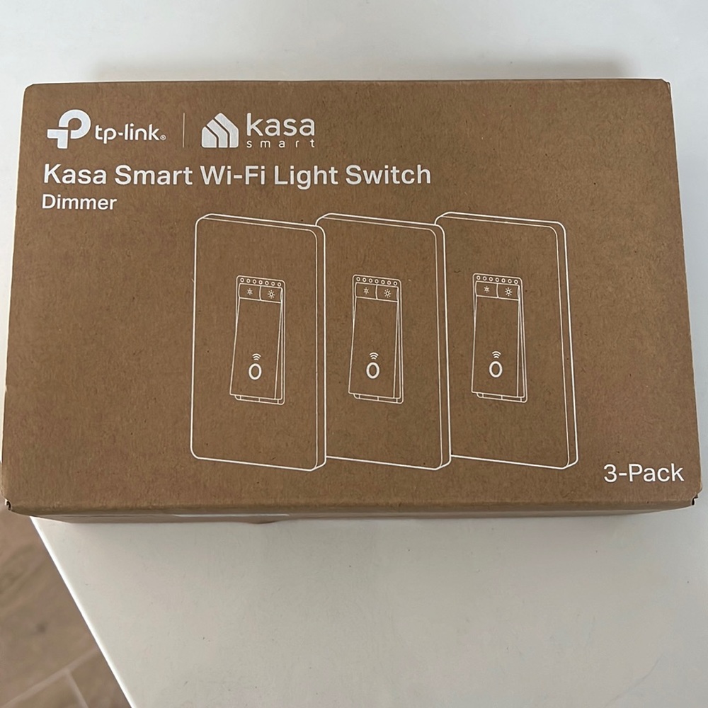 Kasa smart Wi-Fi light switch dimmer set of 3